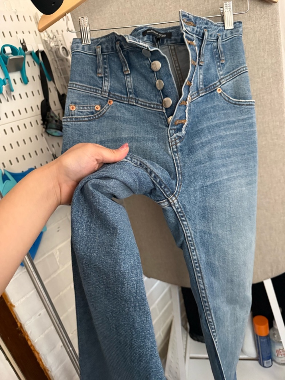 Marissa Webb Light Blue Flare Jeans from her spring 2019 collection - Picture 13 of 14